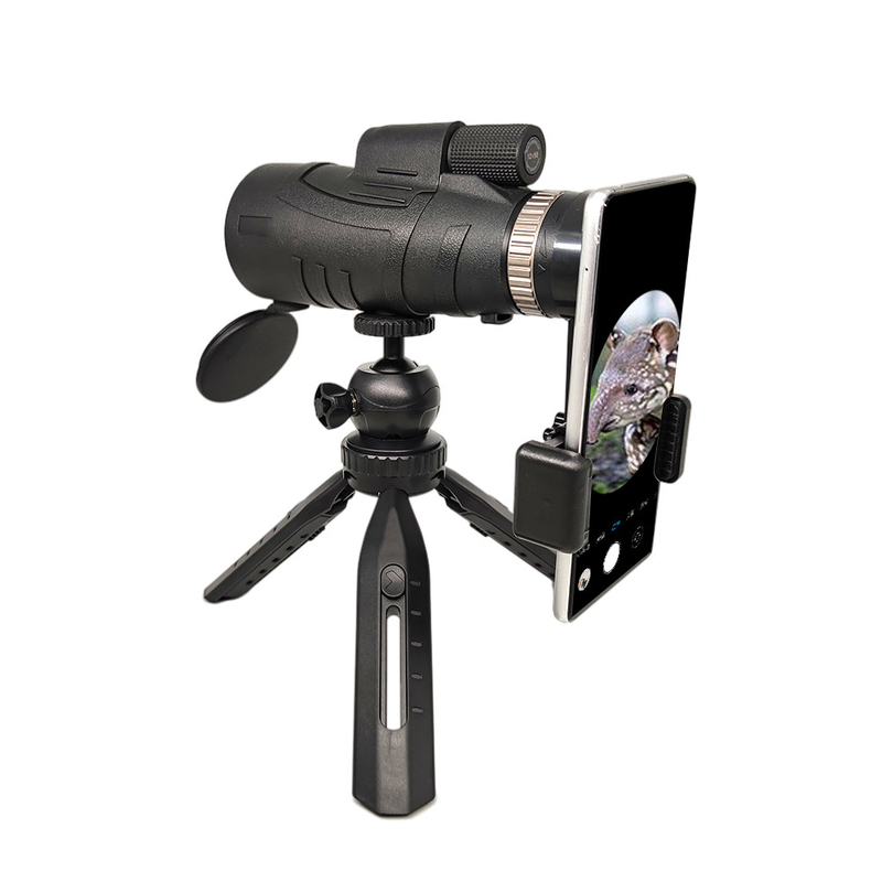 야외 야영 조류 관찰을 위한 삼각대 홀더가 있는 HD 12x50 휴대전화 망원경 Bak4